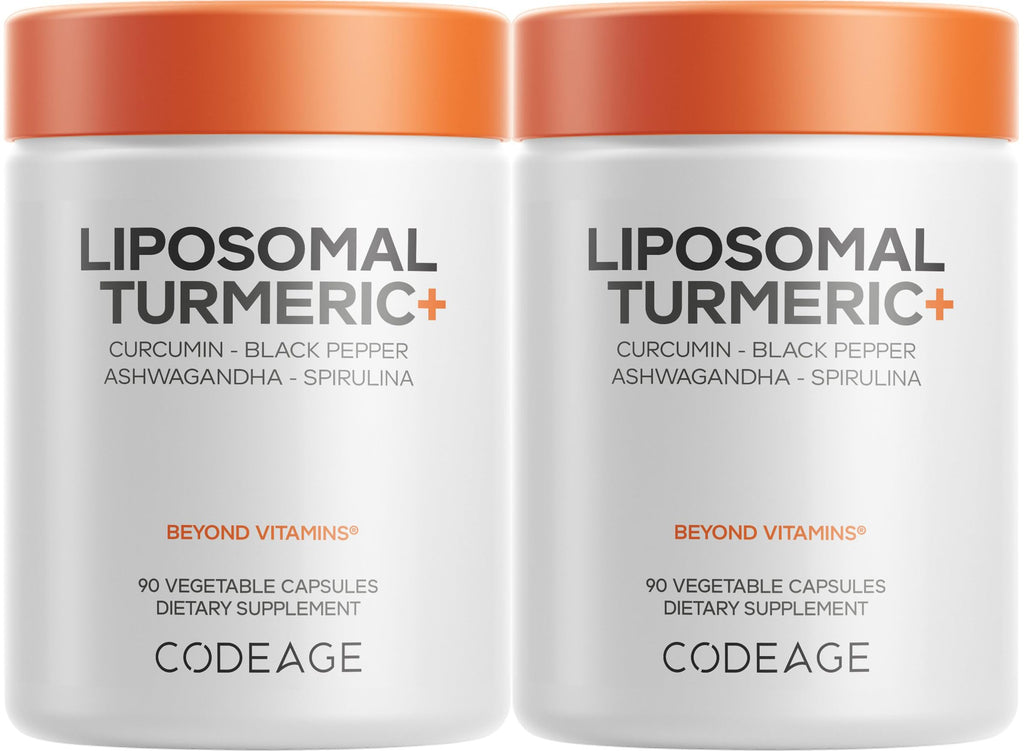 Codeage Liposomal Turmeric Supplement with Ashwagandha - 180 Capsules
