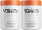 Codeage Liposomal Turmeric Supplement with Ashwagandha - 180 Capsules