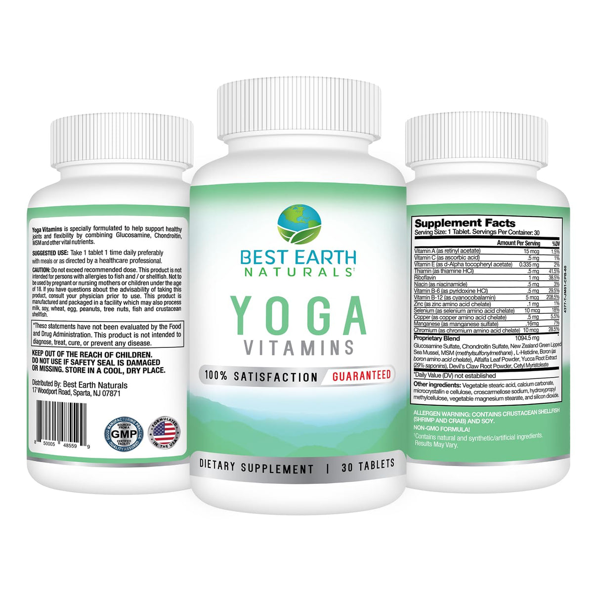 Best Earth Naturals Yoga Vitamins Joint Support - 30 Tablets - image 2