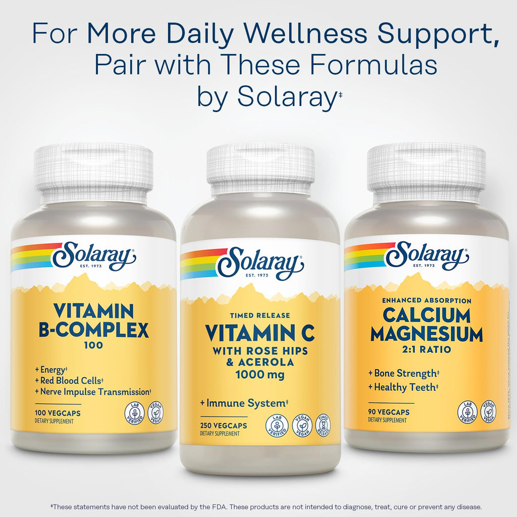SOLARAY Capsule Calcium Magnesium Bone Strength,Healthy Teeth Vegan