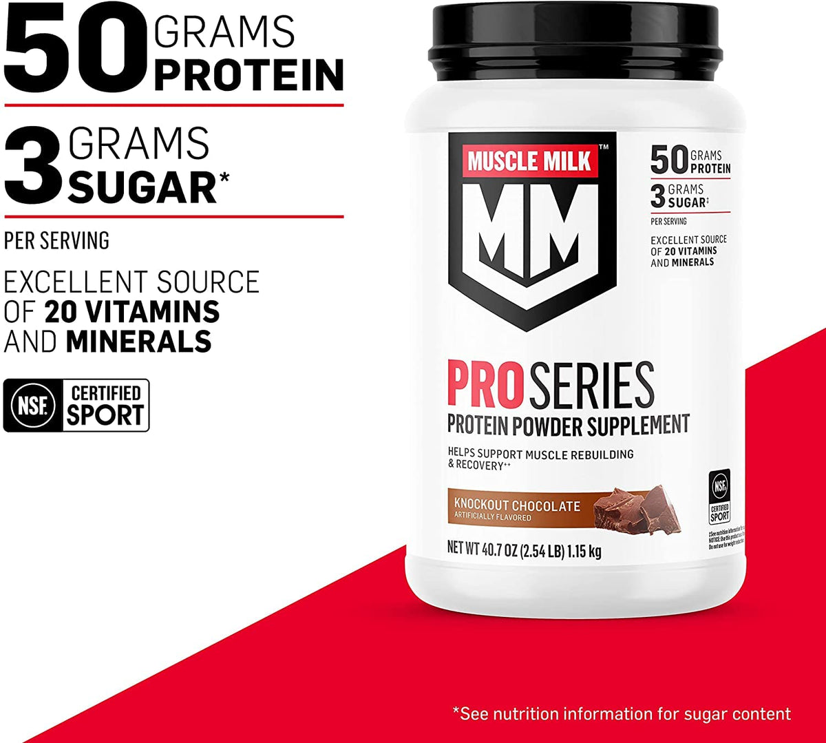 Muscle Milk Pro Series Protein Powder Slammin' Strawberry - 2.54 lb - image 2