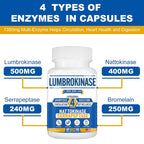 Spliferkou Liposomal Lumbrokinase Nattokinase Serrapeptase Complex - 60 Capsules - image 6