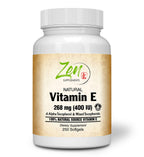 Zen Supplements Vitamin E 400IU Mixed Tocopherols - 250 Softgels
