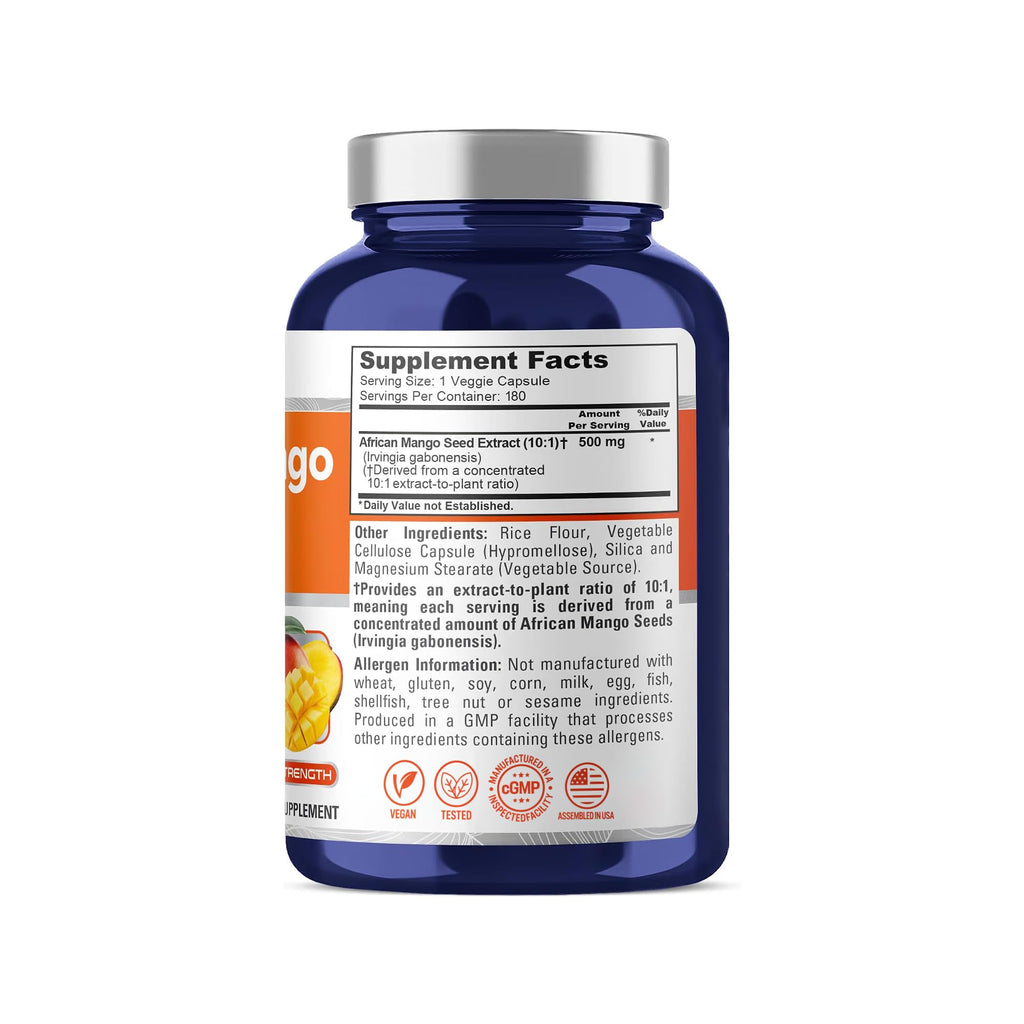 NusaPure African Mango 500 mg - 180 Vegetarian Capsules - image 2