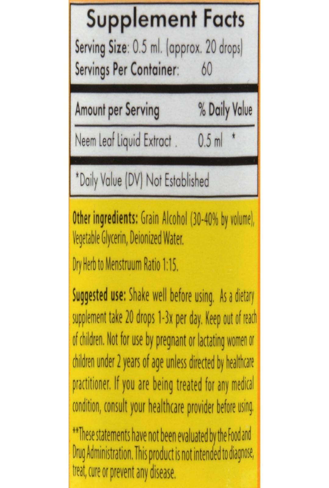 NEEMAURA Neem Aura Neem Leaf Extract Liquid Immune Support - 1 oz - image 2
