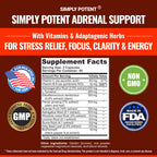 Simply Potent Adrenal Support and Cortisol Manager - 90 Capsules - image 2