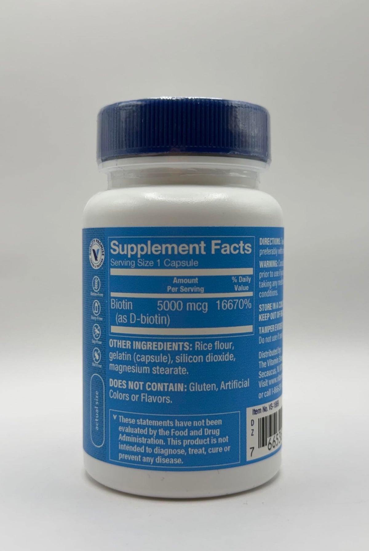 The Vitamin Shoppe Biotin 5,000 MCG Hair Growth & Nail Support - 120 Capsules - image 3
