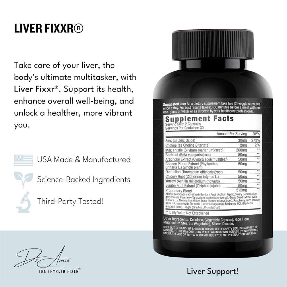 Fixxr Liver by Dr. Amie Liver Support Supplement - 60 Capsules - image 2