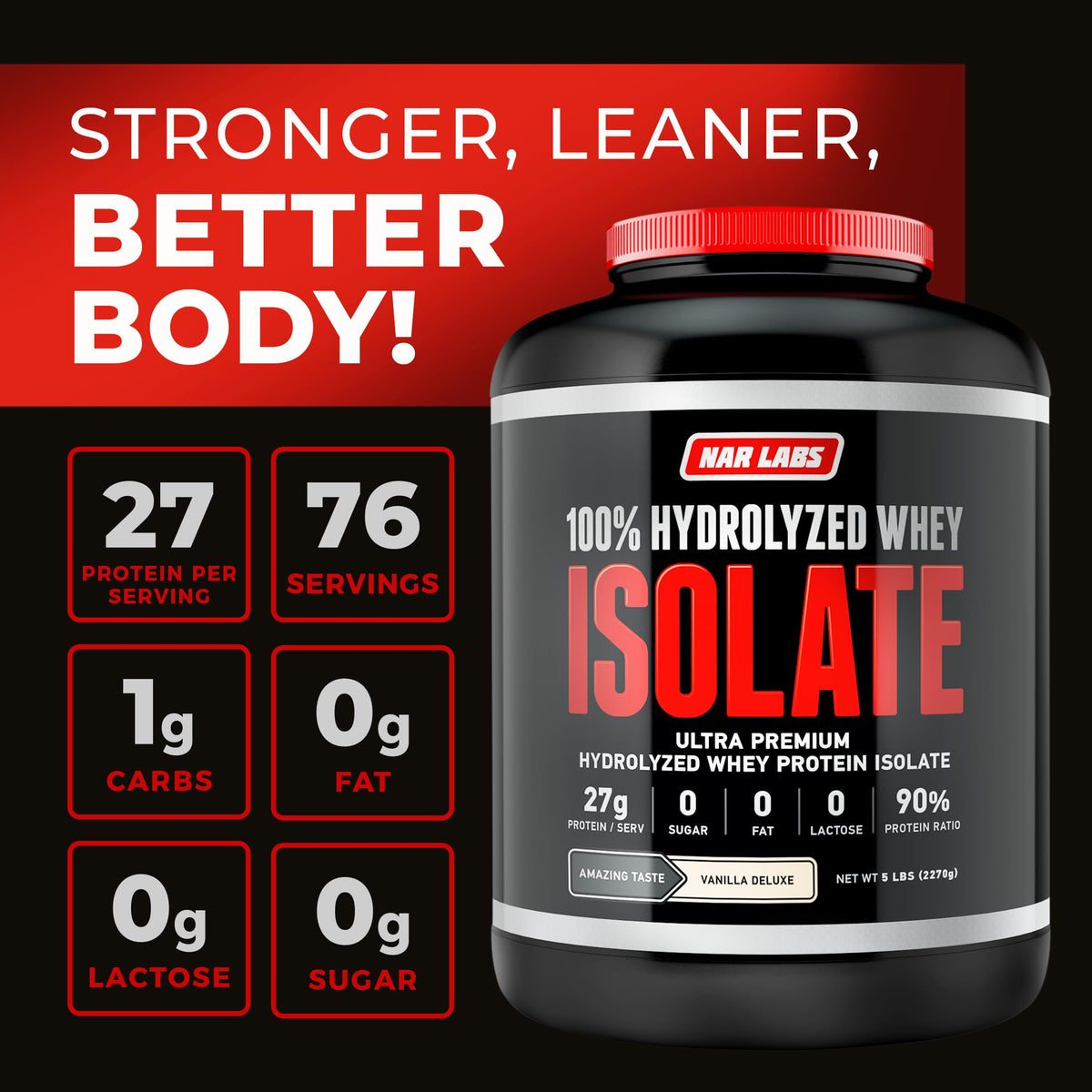 NAR LABS Hydrolyzed Whey Protein Isolate 2 lbs