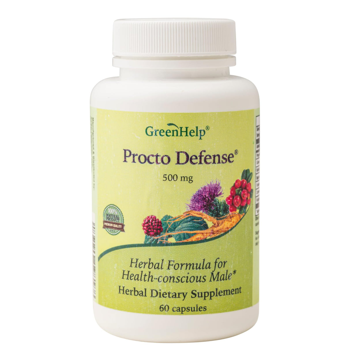 Green Help Procto Defense Herbal Capsules for Prostate Health - 60 Capsules