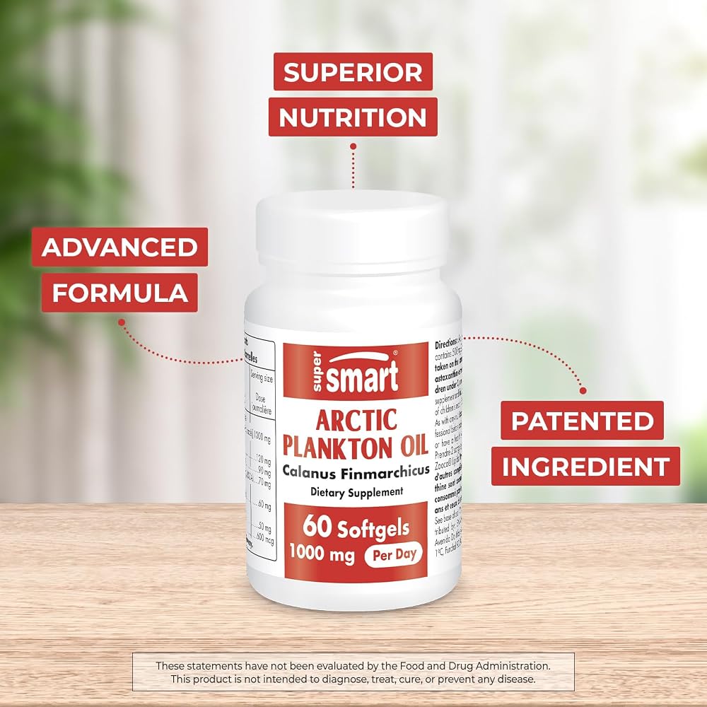 Supersmart Arctic Plankton Oil 1000mg Omega-3 - 60 Softgels - image 3