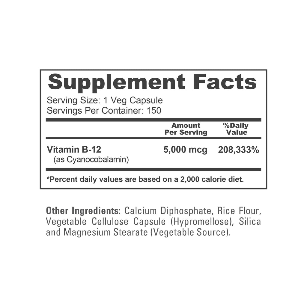 NusaPure Vitamin B12 5000mcg Vegan - 150 Capsules - image 4