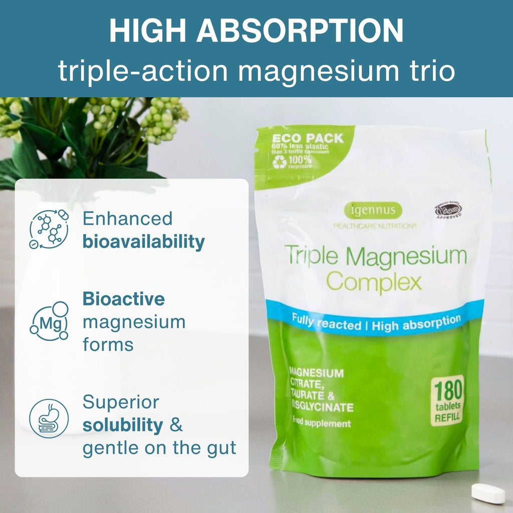 Igennus Superior Triple Magnesium Complex - 180 Tablets - image 2