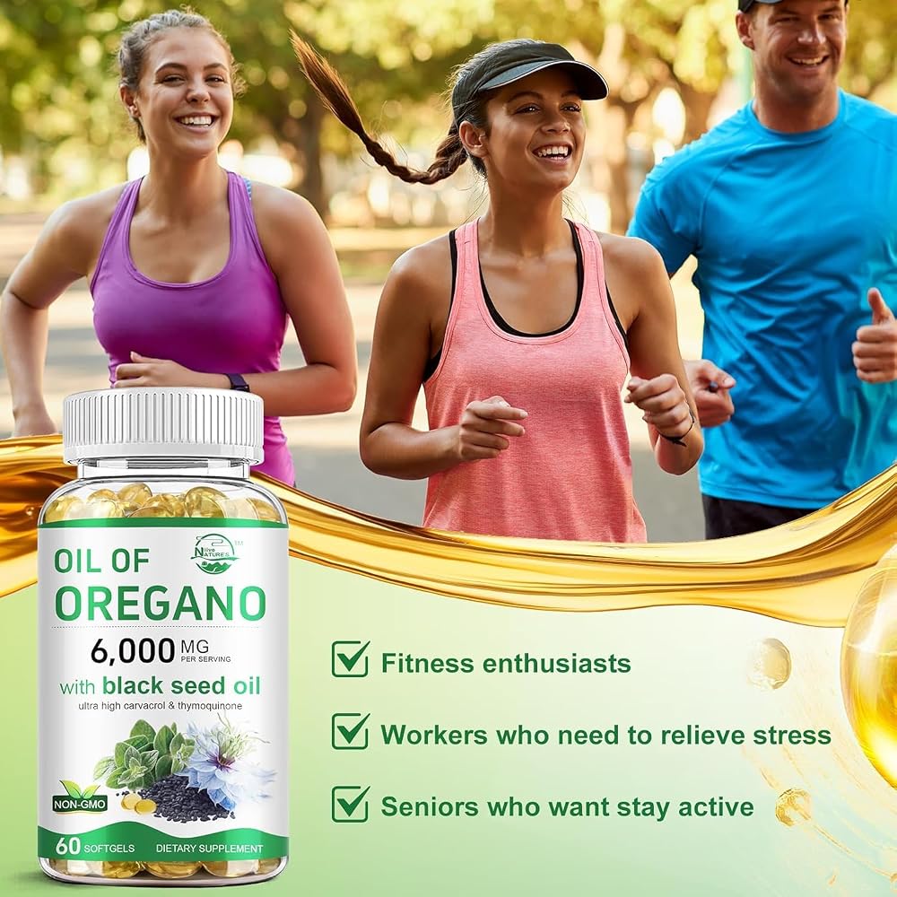 Nature's live Oil of Oregano with Black Seed Oil