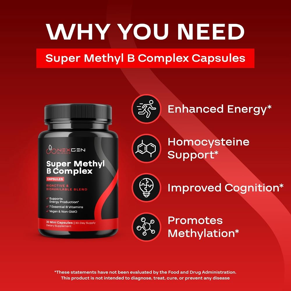 NEXGEN BLENDS Methylated B Complex Vitamin Supplement - Bioactive