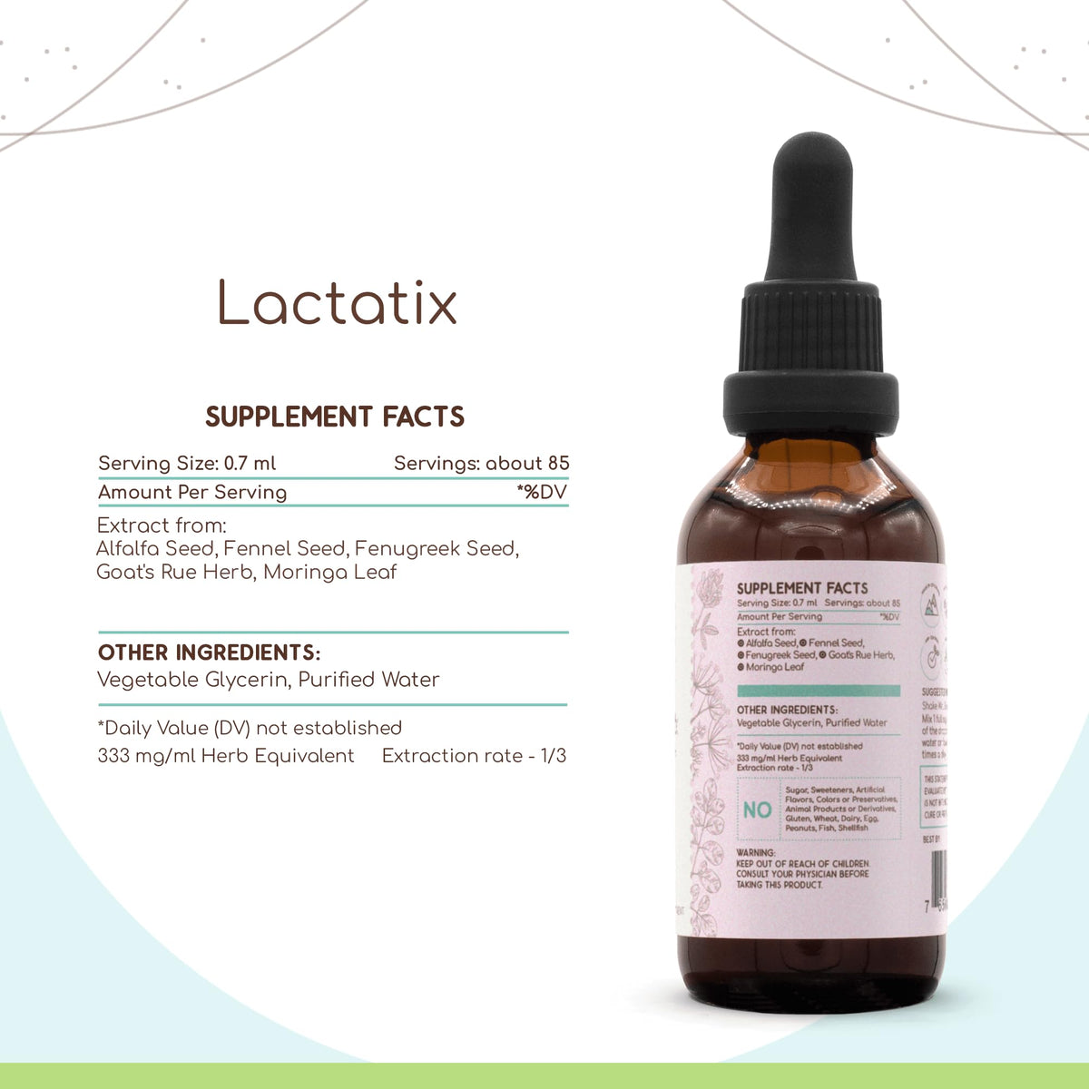 HerbEra Lactatix Alcohol-Free Extract Tincture: Alfalfa Leaf