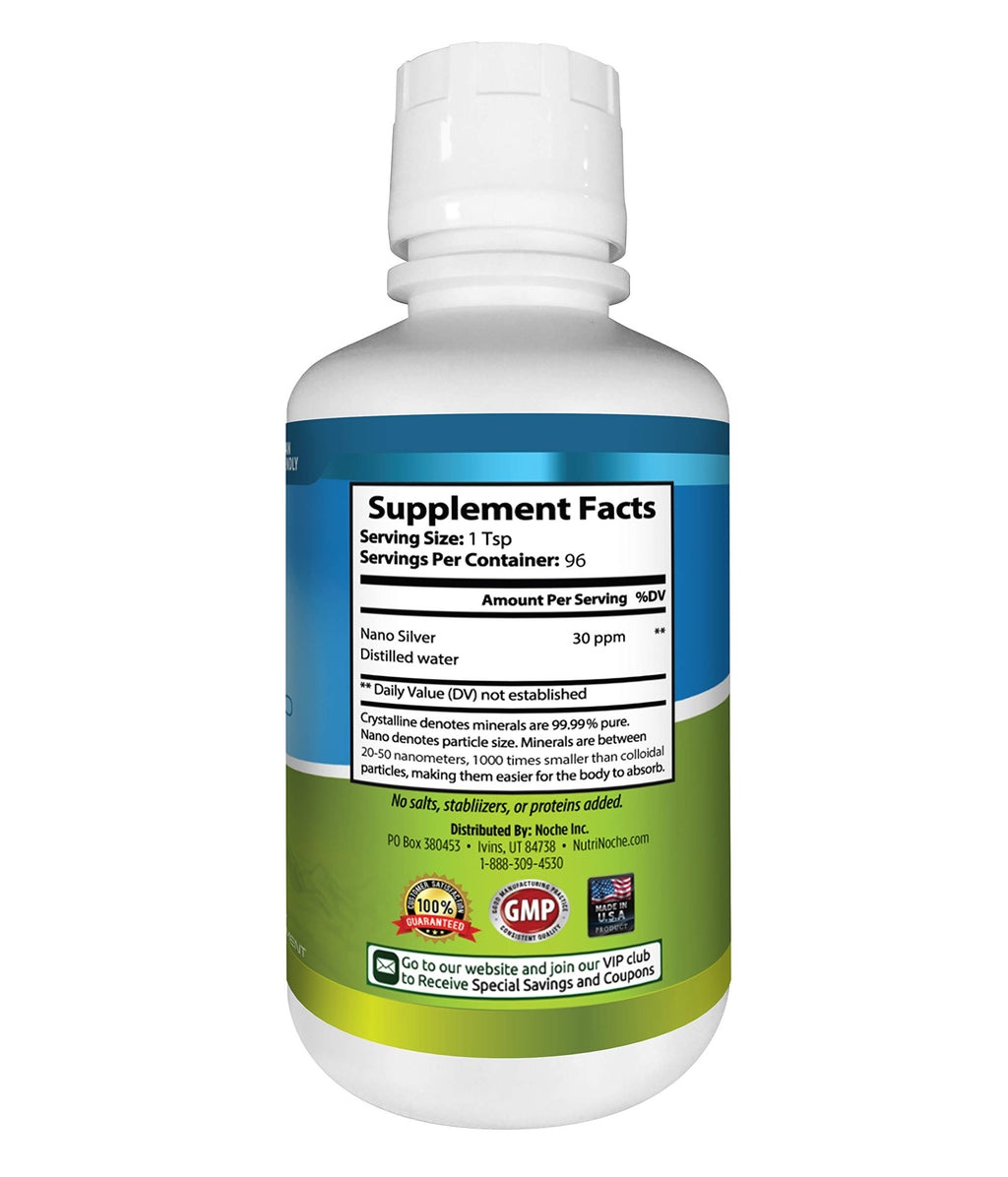 Nutrinoche Colloidal Silver - 30 PPM - Colloidal Silver Liquid
