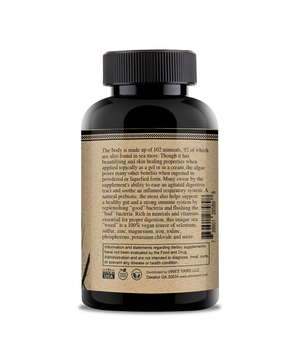 Vines Yard Sea Moss Herbal Supplement 1200mg - 50 Capsules - image 3