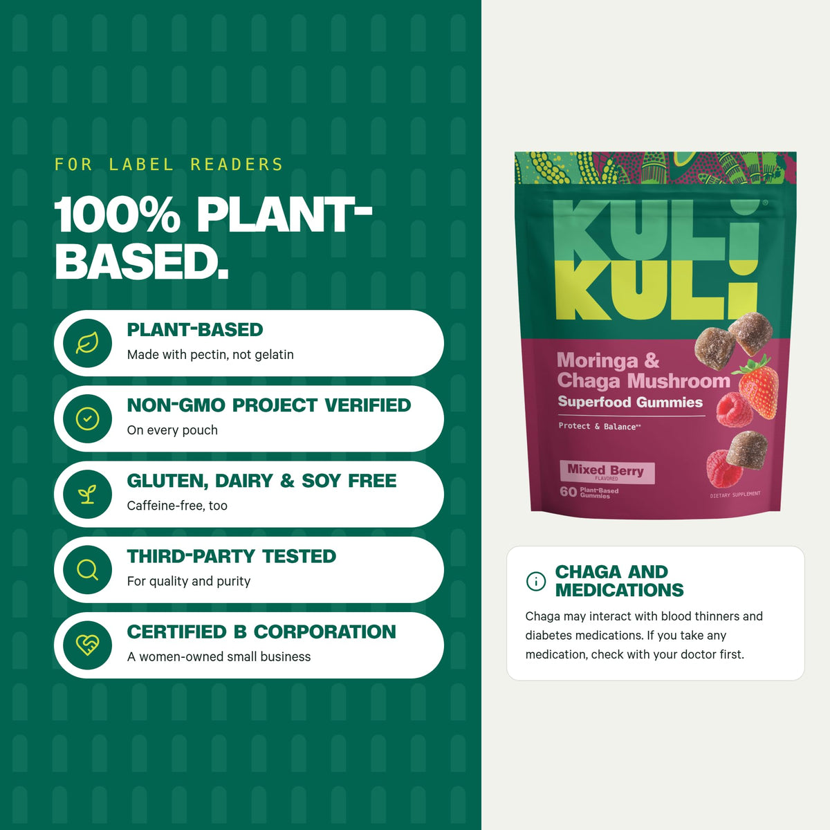 Kuli Kuli Moringa Gummies - Caffeine-Free Energy Supplements