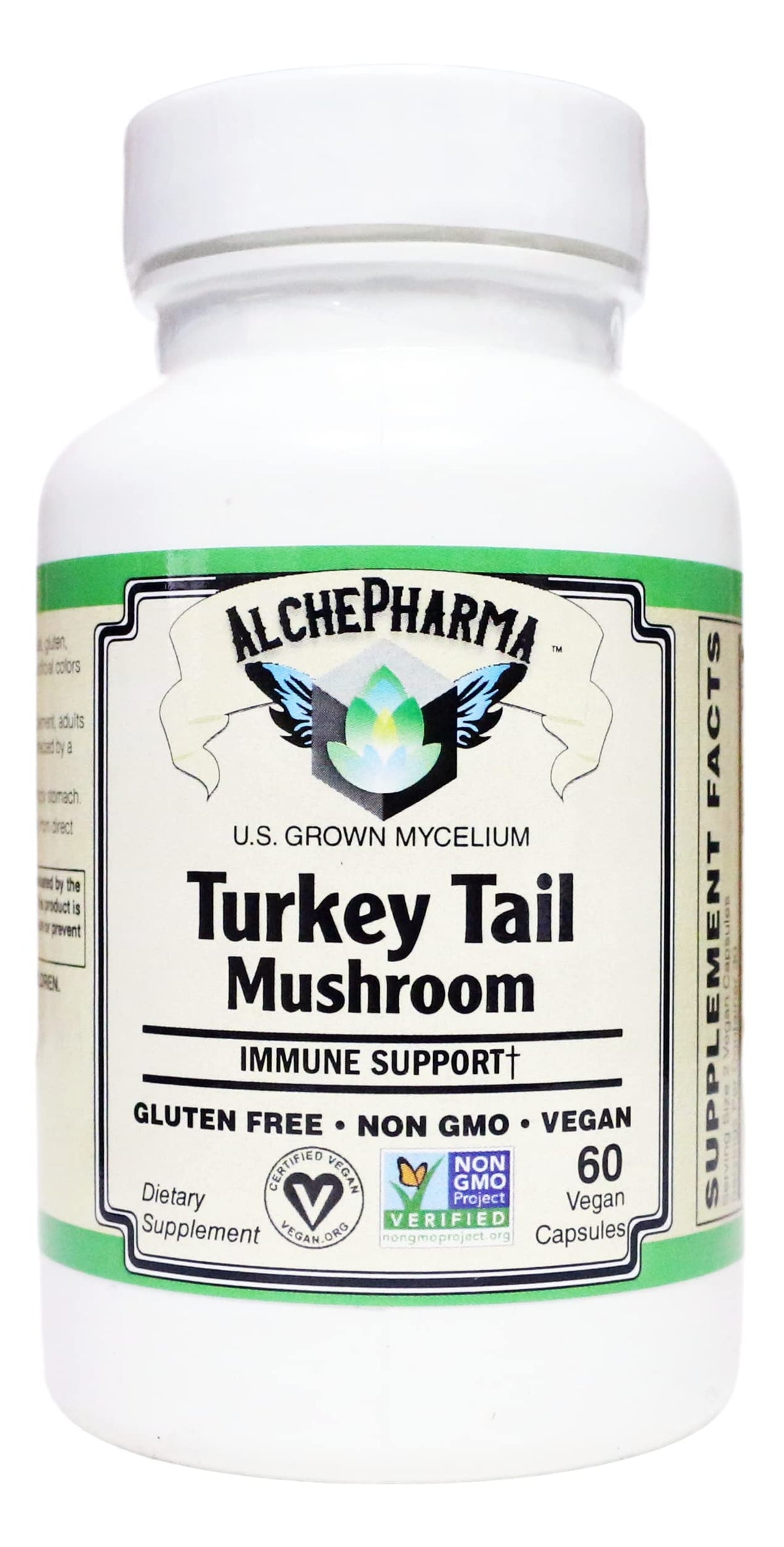 AlchePharma Turkey Tail Mushroom Organic 40% Polysaccharides