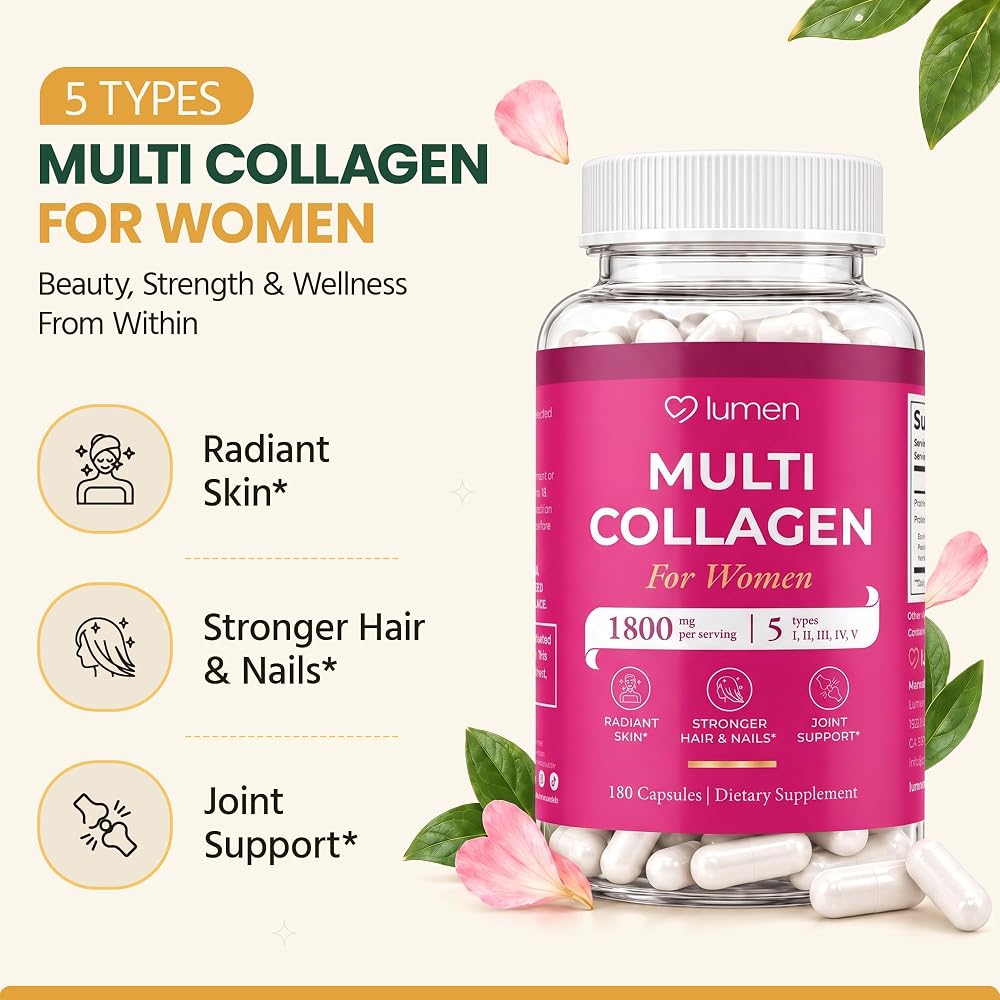 Lumen Naturals Multi Collagen for Women - 180 Capsules - image 4