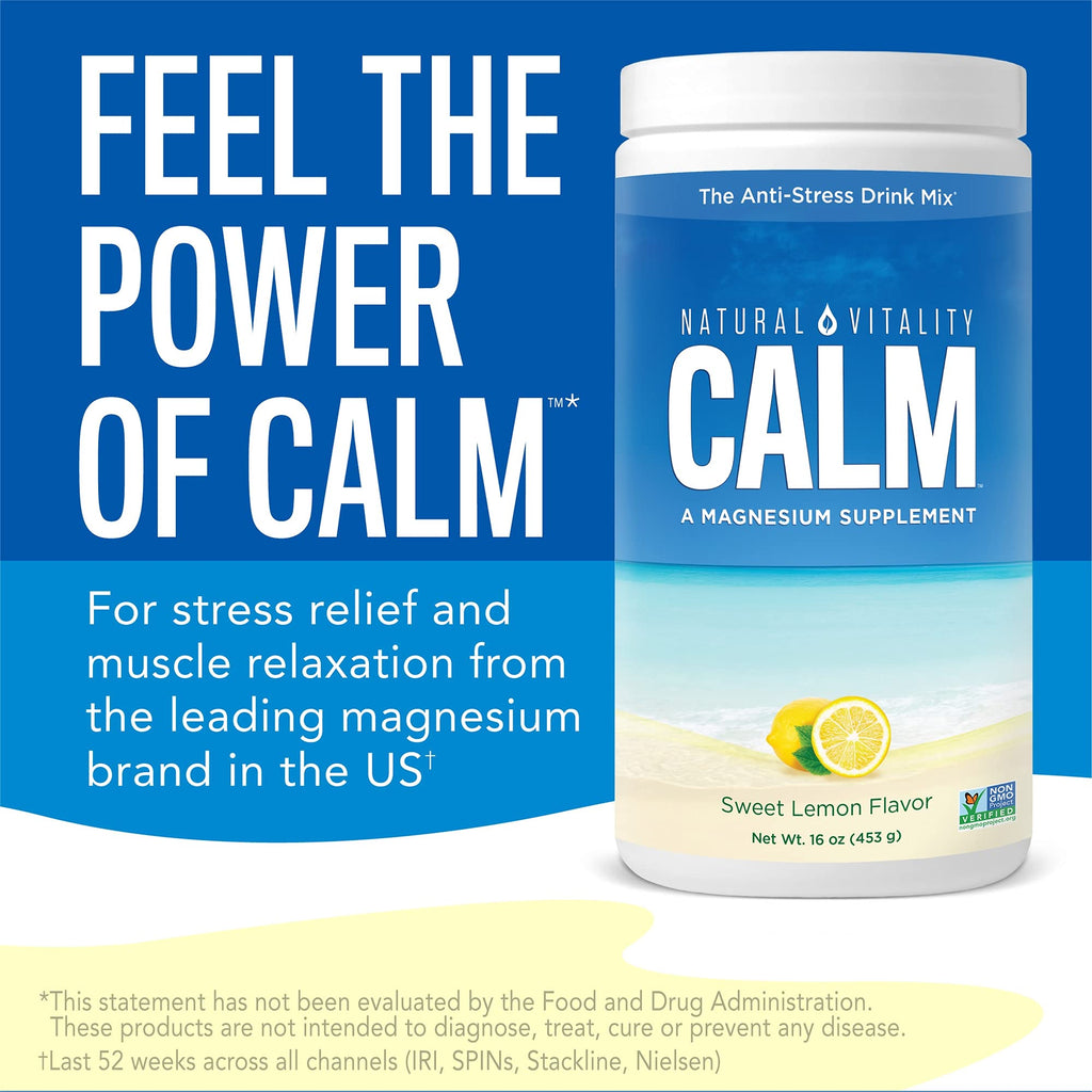 Natural Vitality Calm Magnesium Powder Sweet Lemon - 8 oz - image 5