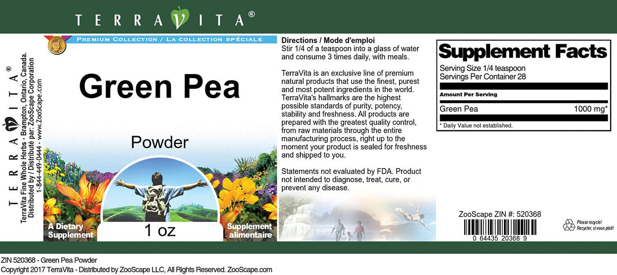Terravita Green Pea Powder - 3 Pack (1 oz each) - image 2