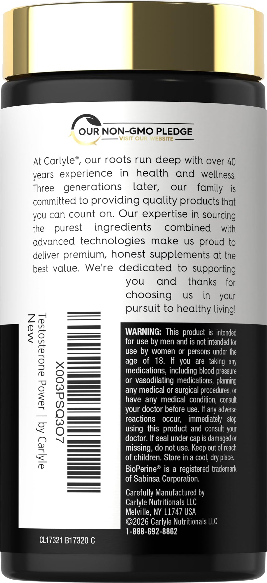 Carlyle Testosterone Supplement for Men - 60 Softgels - image 3