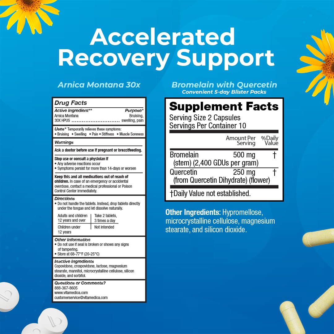 VitaMedica Arnica and Bromelain Bundle for Post Surgery Recovery - 2 Products - image 5