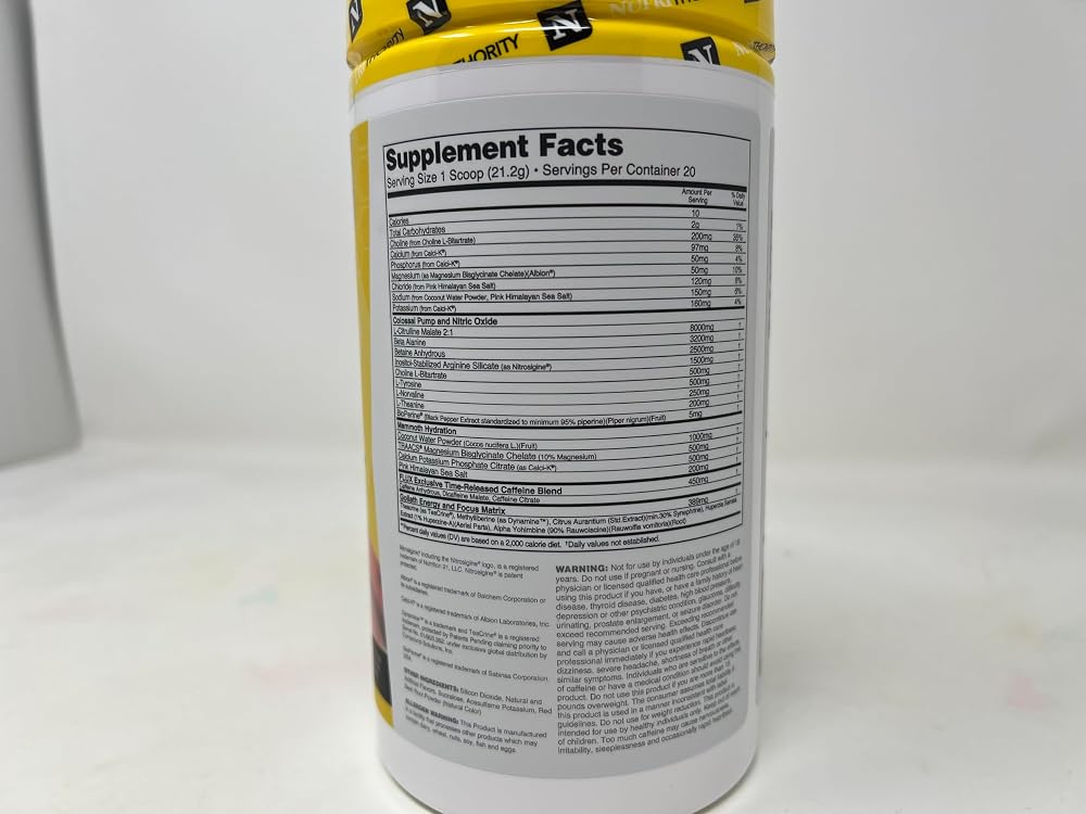 Nutrithority Giant's Brew Pre Workout Powder Watermelon - 19 oz - image 6