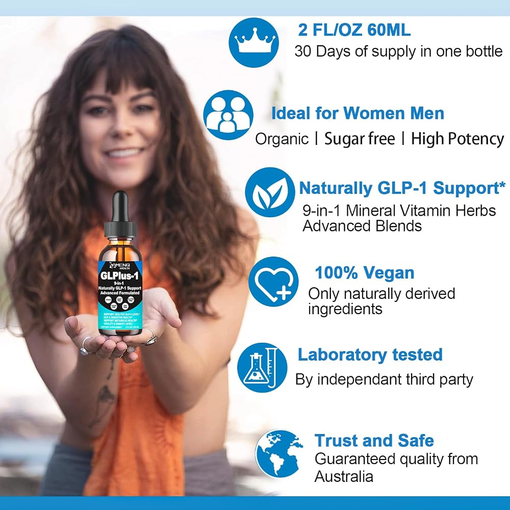 AMENQ Health GLP-1 Supplement Liquid Drops with Berberine - 2 Fl Oz - image 5