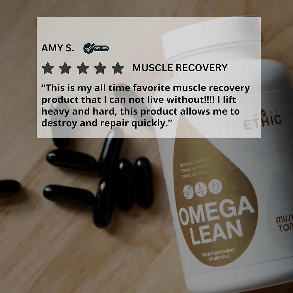 Sweat Ethic Omega Lean Muscle Toner Non-Stimulant - 120 Softgels - image 4