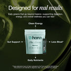 Hona Fiber + Greens, Gut & Superfood Blend, Greens Powder