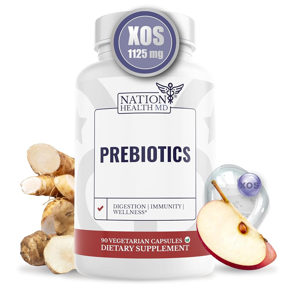 NATION HEALTH MD Prebiotics for Gut Health - 90 Capsules