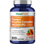 NusaPure Papaya Enzyme 240,000 PU Vegan - 200 Capsules
