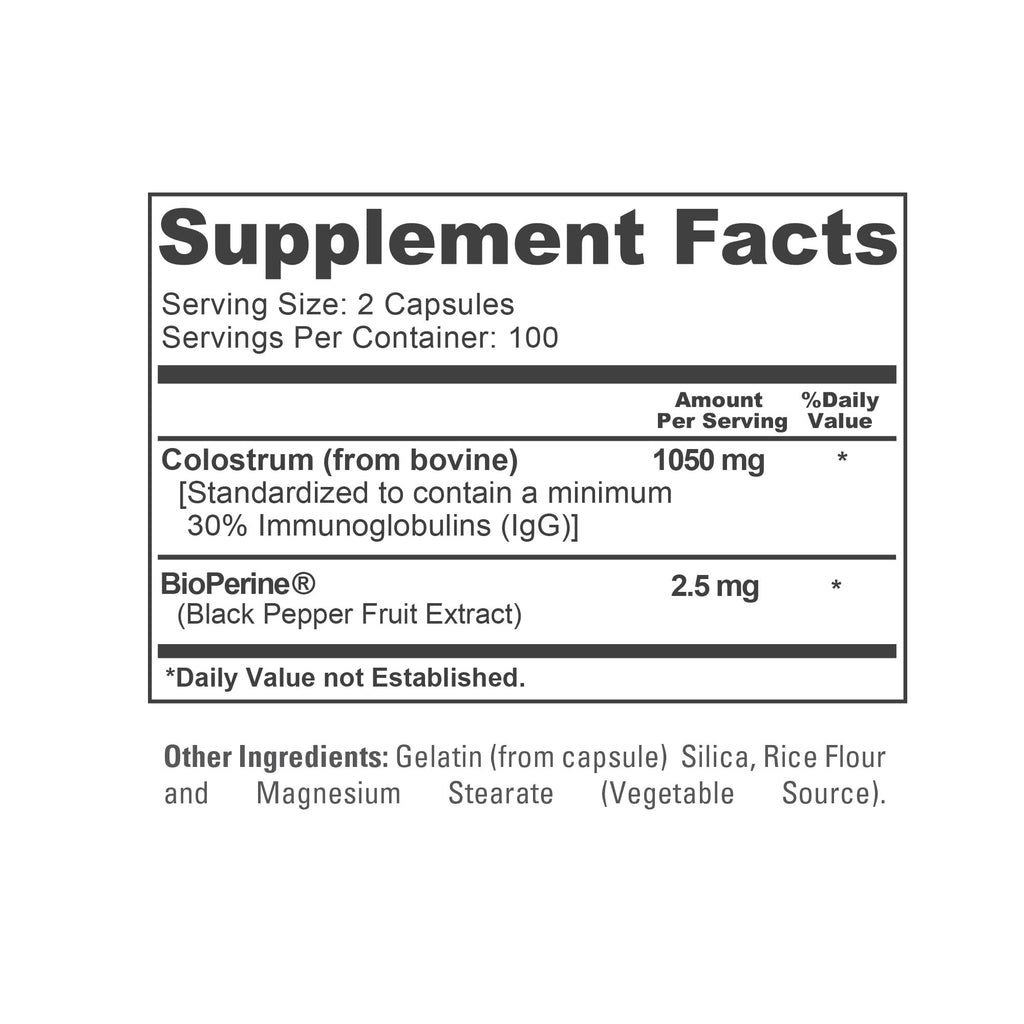 NusaPure Colostrum 1050mg 30% IgG - 200 Capsules - image 4
