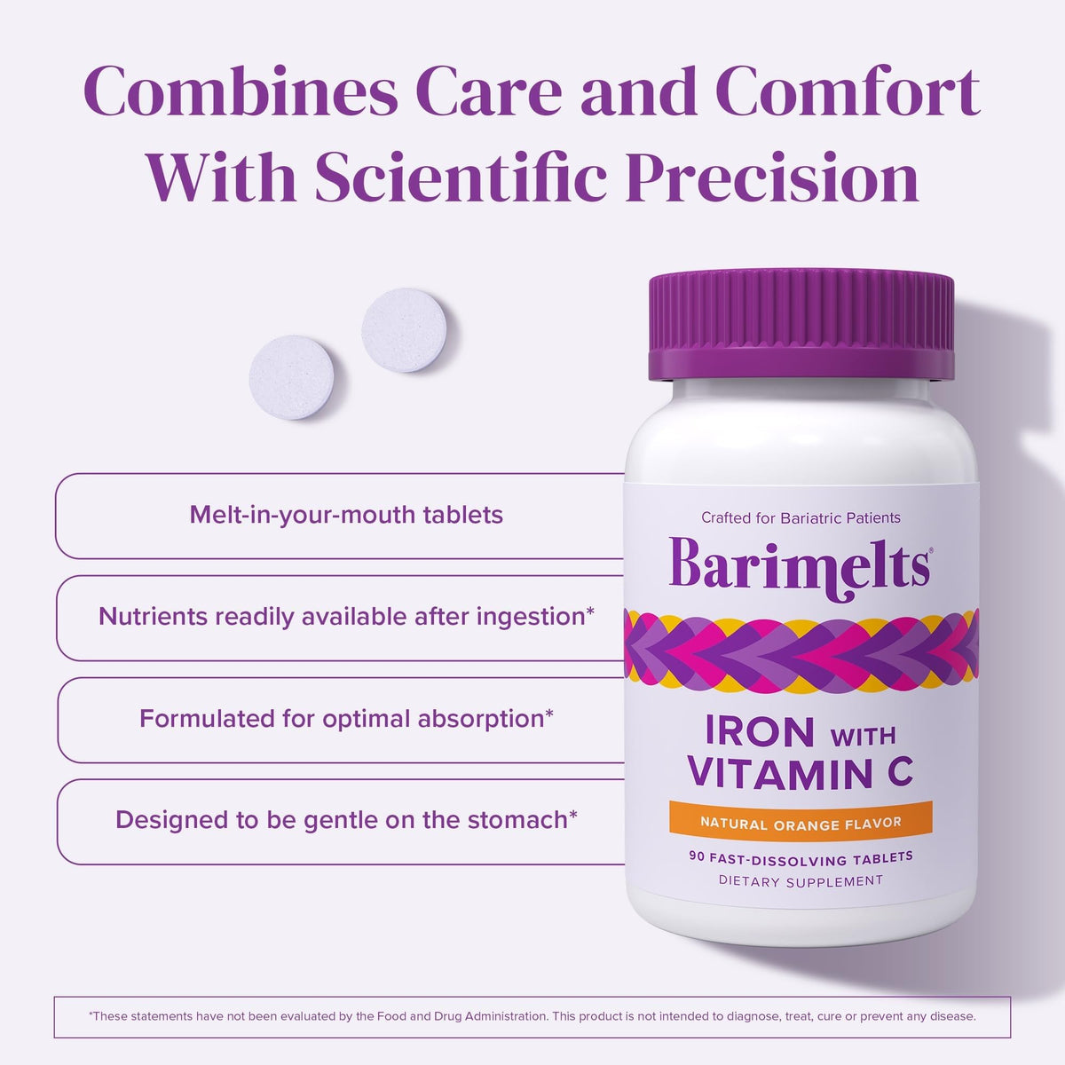 BariMelts Iron with Vitamin C - 90 Tablets - image 4
