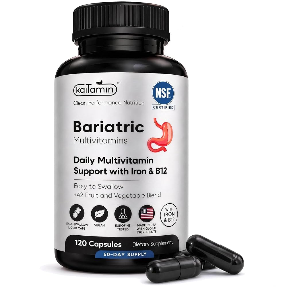 Kaitamin Bariatric Multivitamin with Iron Once Daily - 120 Softgels