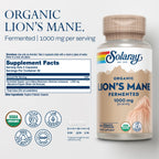 SOLARAY Organic Lion's Mane - 60 Vegetarian Capsules - image 2