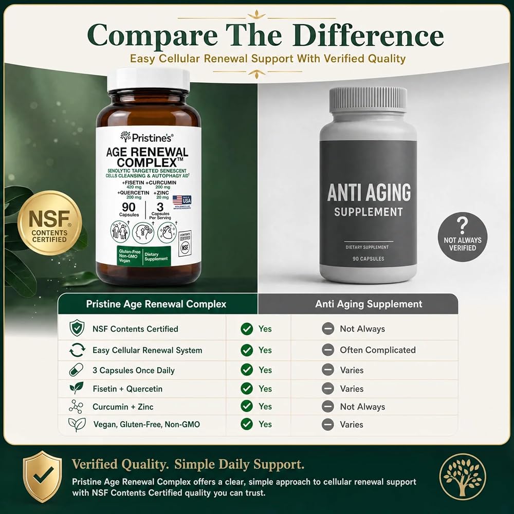 PRISTINE'S Age Renewal Senolytic Autophagy Capsules - 90 Count - image 6