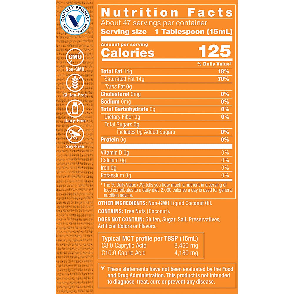 The Vitamin Shoppe MCT Oil 100% Pure Liquid - 24 Fl Oz - image 3