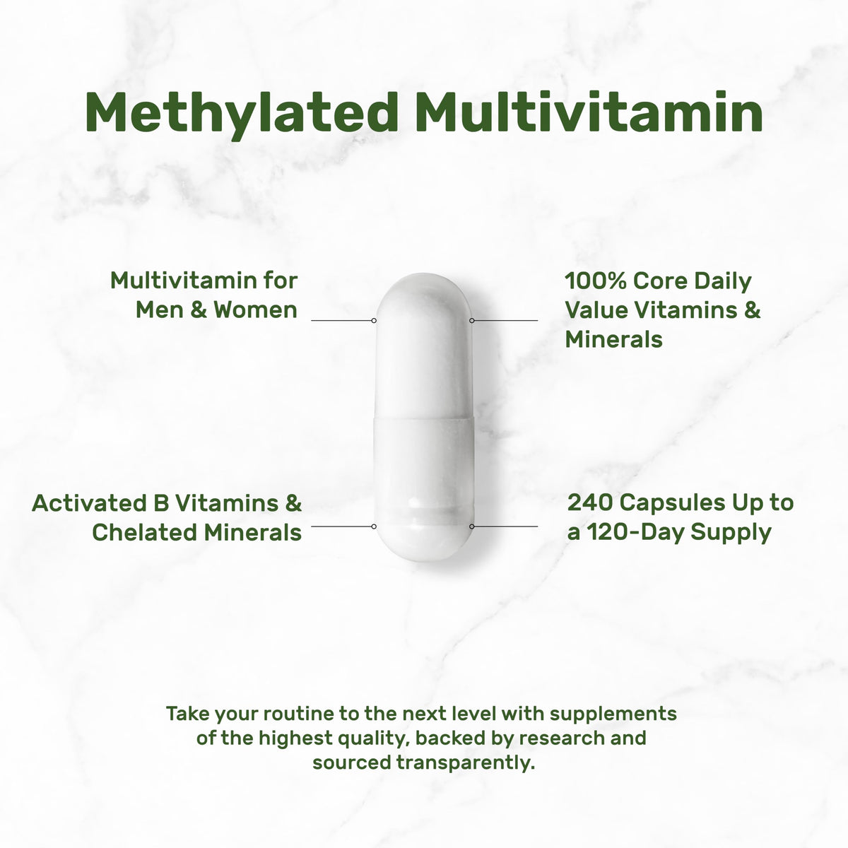 DEAL SUPPLEMENT Methylated Multivitamin - 240 Capsules - image 3