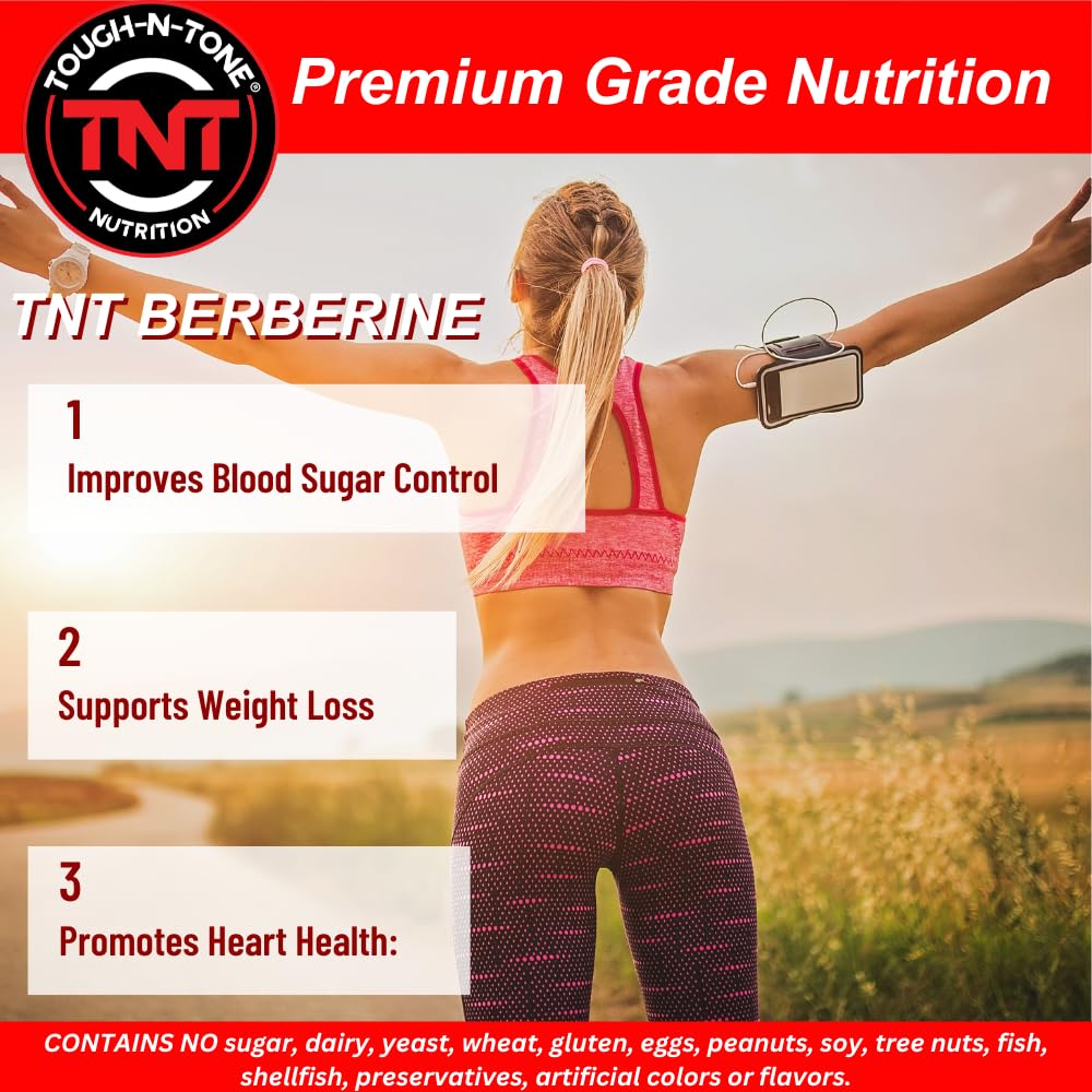 TOUGH-N-TONE Berberine HCL 500mg Capsules - 60 Count - image 4