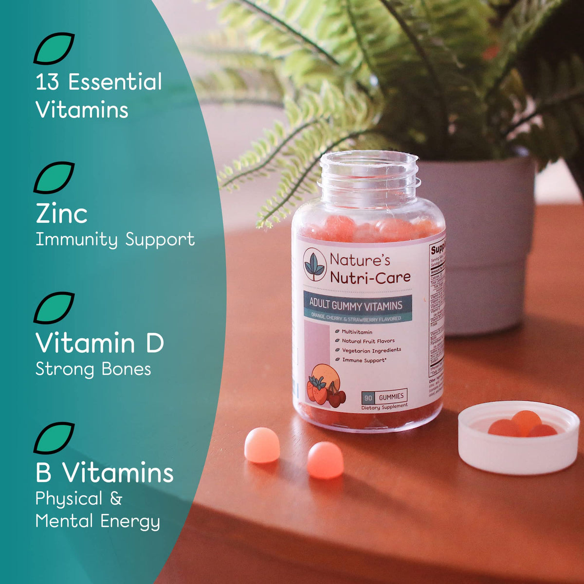 Nature's Nutri-Care Multivitamin Gummies for Women & Men - 90 Count - image 2
