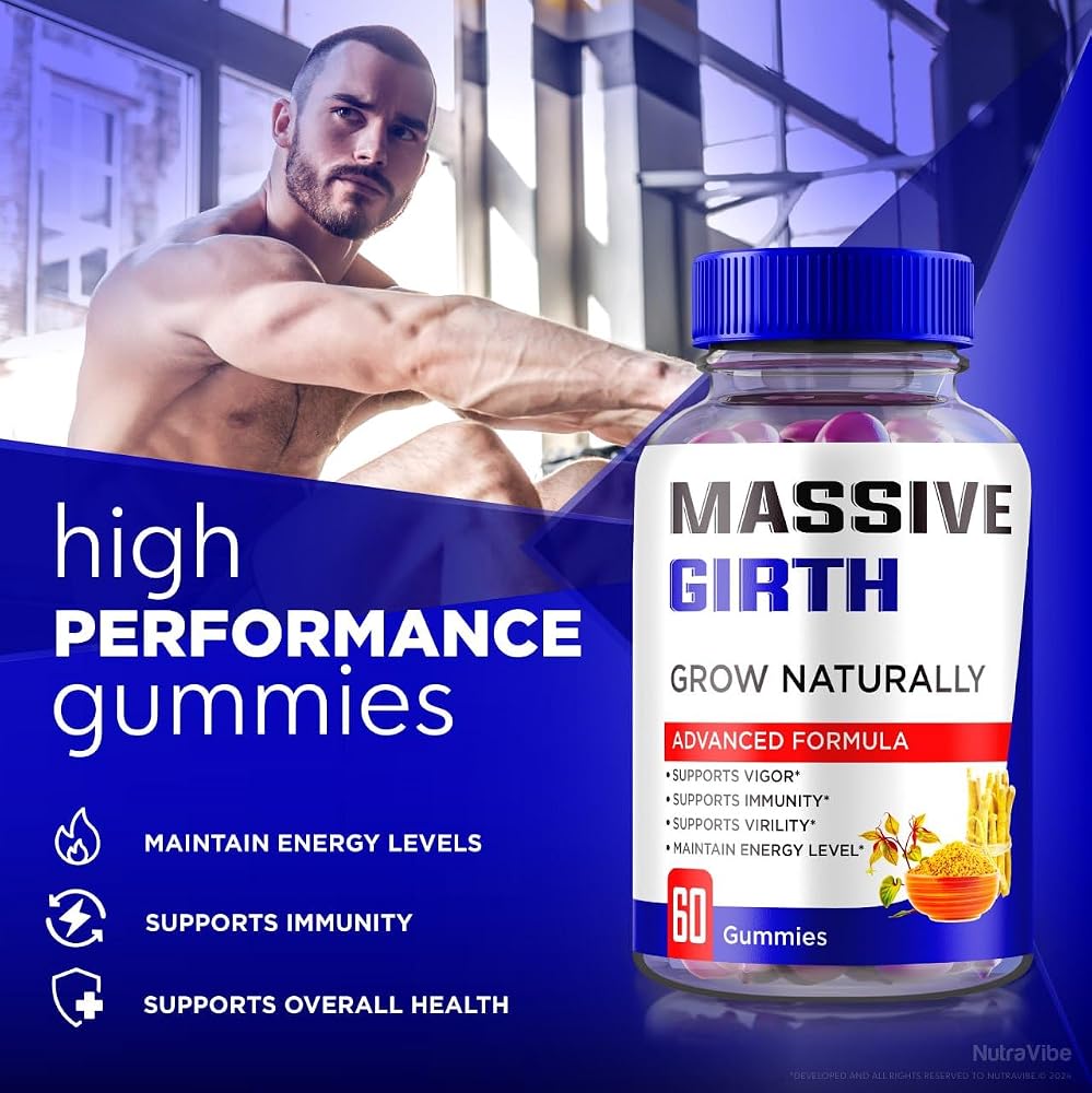 NutraRize Massive Girth Gummies for Men - 180 Gummies - image 4