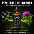 HERBALICIOUS Milk Thistle Extract with NAC Liver Support - 4 Fl Oz - image 3