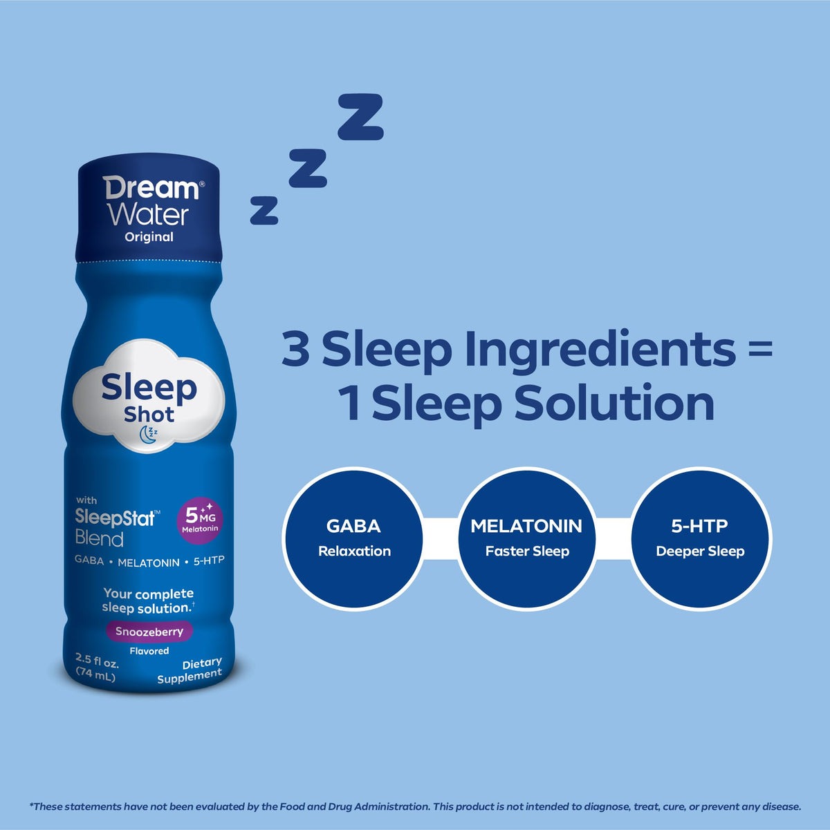 Dream Water Sleep Aid Supplement Drink Melatonin 5mg - 4-Count - image 3