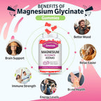 Zetelixia Magnesium Glycinate Gummies, Raspberry Flavor, 60 Count
