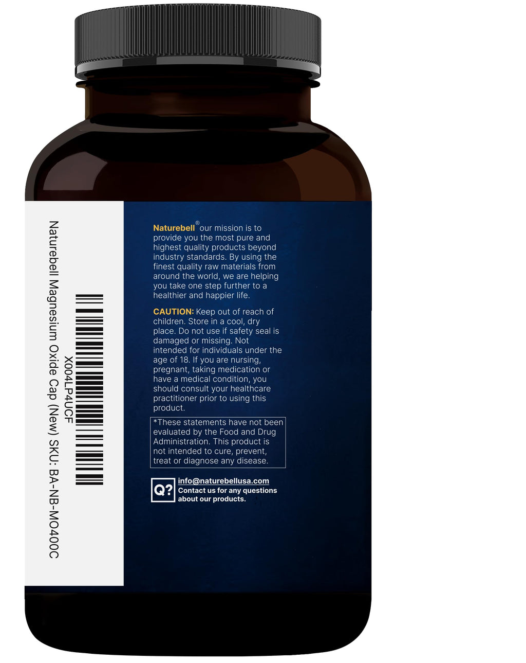 NatureBell Magnesium Oxide 400mg - 400 Capsules - image 8