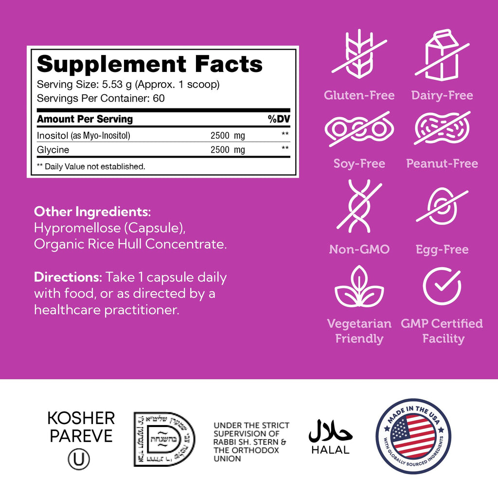 Zahler Inositol Supplement 1000mg Mood & Nervous System Support - 120 Capsules - image 2
